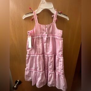 Juicy couture Pink Striped Tiered Dress